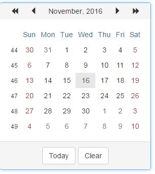 Asp Net Calendar Bootstrap Style
